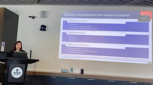 Attending a Maternal nutrition lecture.