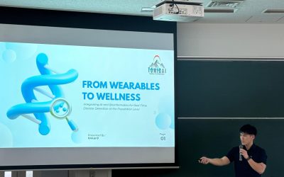 Photo of my presentation in the Tomidai Global Scifrontiers