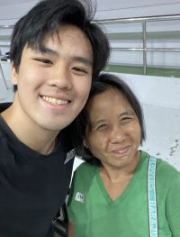 Matthew with a female patient