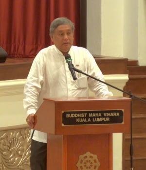 Mr A Hemadasa, Vice President of the Sasana Abhiwurdhi Wardhana Society