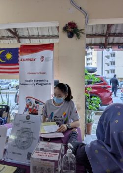 On the front line registration and blood pressure checks at PPR Desa Rejang