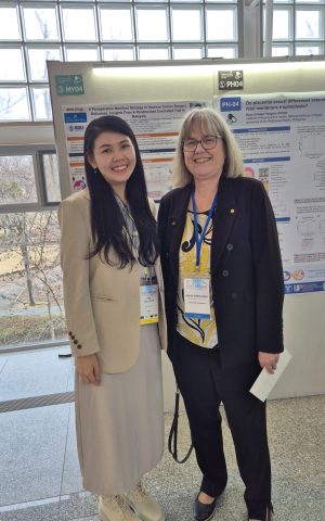 With Prof Donna Strickland in front of my poster With Prof Donna Strickland in front of my poster