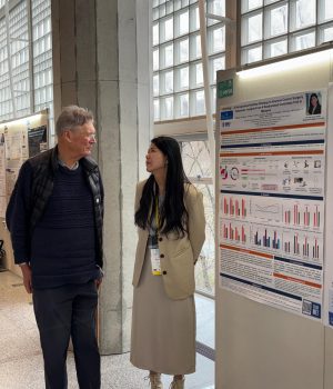 With Prof Tim Hunt at poster presentation session With Prof Tim Hunt at poster presentation session